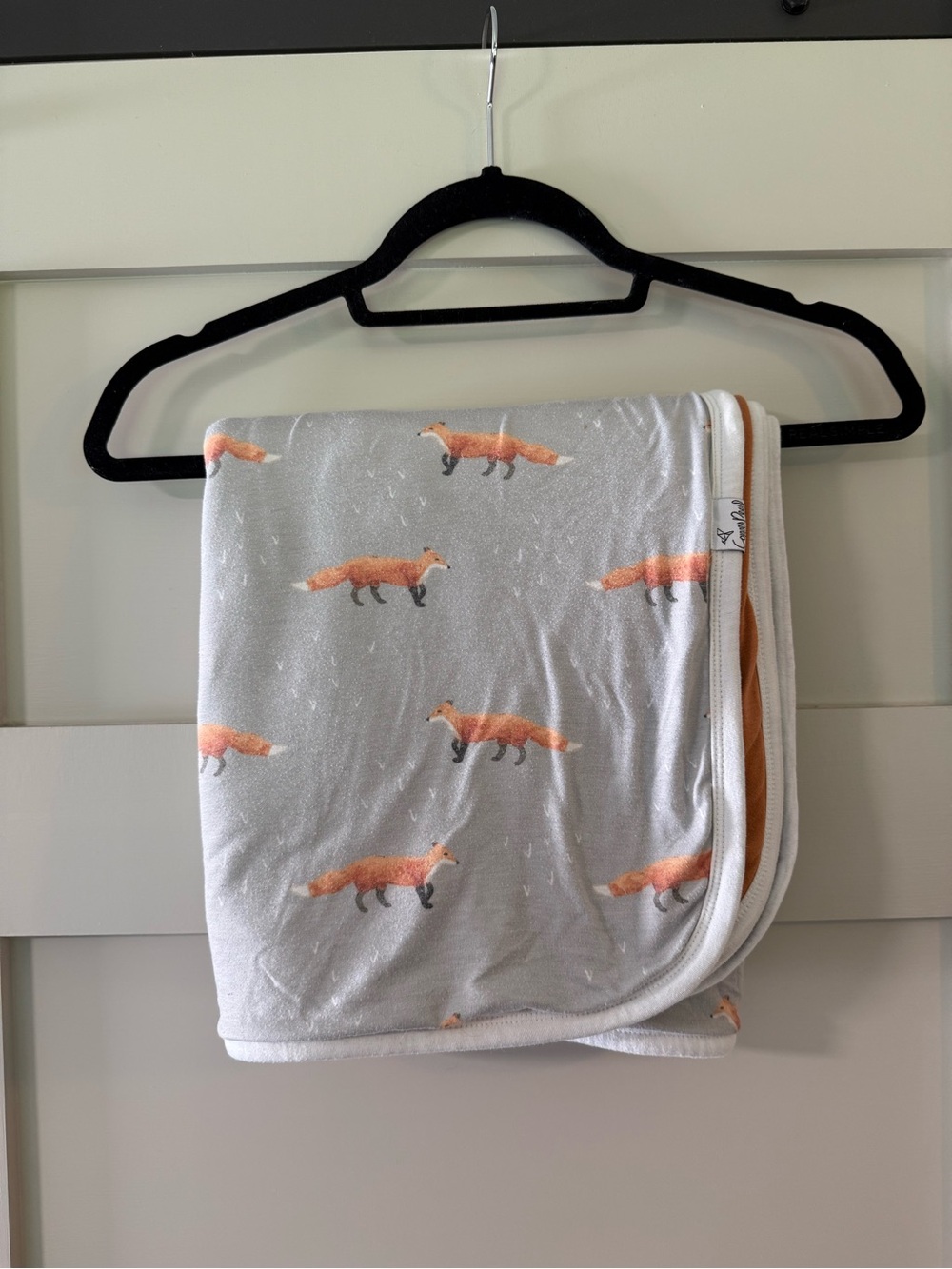 Copper Pearl Fox Print Baby Blanket - Regular Size